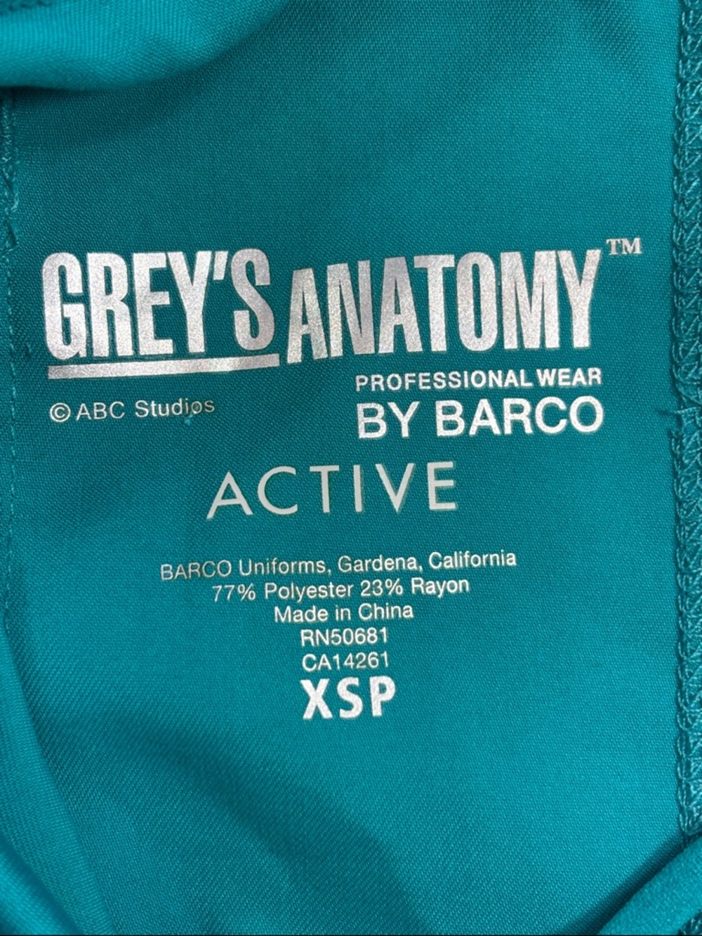 Grey's Anatomy by Barco Active Low Rise Pants - size XS NWT - Picture 8 of 8